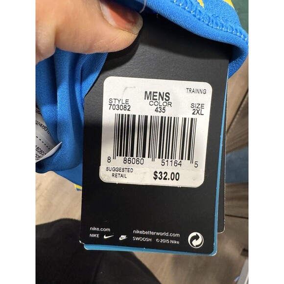 Nike HYPERCOOL PRO 3/4 MESH TIGHTS Men's Size 2XL Blue NWT - Picture 8 of 8